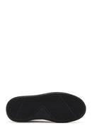 Men's Black Lace-up Thick-Sole Leather Sneaker | Derimod Men's Black Lace-up Thick-Sole Leather Sneaker | Derimod