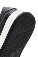 Men's Black Lace-up Thick-Sole Leather Sneaker | Derimod Men's Black Lace-up Thick-Sole Leather Sneaker | Derimod