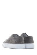 Men's Gray Thick Soled Suede Leather Sneaker | Derimod Men's Gray Thick Soled Suede Leather Sneaker | Derimod