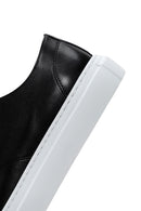 Erkek Siyah Bağcıklı Deri Sneaker | Derimod Erkek Siyah Bağcıklı Deri Sneaker | Derimod
