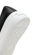 Erkek Siyah Kalın Tabanlı Bağcıklı Deri Sneaker | Derimod Erkek Siyah Kalın Tabanlı Bağcıklı Deri Sneaker | Derimod