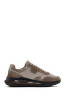 Men's Mink Thick Sole Lace-up Leather Sneaker | Derimod Men's Mink Thick Sole Lace-up Leather Sneaker | Derimod