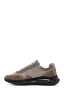 Men's Mink Thick Sole Lace-up Leather Sneaker | Derimod Men's Mink Thick Sole Lace-up Leather Sneaker | Derimod