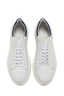Erkek Beyaz Bağcıklı Kalın Tabanlı Deri Sneaker | Derimod Erkek Beyaz Bağcıklı Kalın Tabanlı Deri Sneaker | Derimod