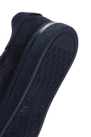Men's Navy Blue Lace-up Suede Leather Sneaker | Derimod Men's Navy Blue Lace-up Suede Leather Sneaker | Derimod