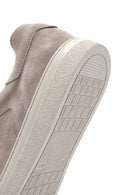 Men's Mink Lace-Up Suede Leather Sneaker | Derimod Men's Mink Lace-Up Suede Leather Sneaker | Derimod