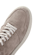 Men's Mink Lace-Up Suede Leather Sneaker | Derimod Men's Mink Lace-Up Suede Leather Sneaker | Derimod