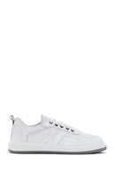 Erkek Beyaz Bağcıklı Deri Sneaker | Derimod Erkek Beyaz Bağcıklı Deri Sneaker | Derimod