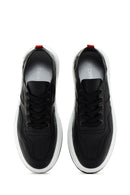 Erkek Siyah Bağcıklı Deri Sneaker | Derimod Erkek Siyah Bağcıklı Deri Sneaker | Derimod