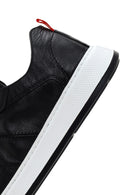Erkek Siyah Bağcıklı Deri Sneaker | Derimod Erkek Siyah Bağcıklı Deri Sneaker | Derimod
