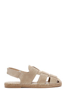 Men's Beige Suede Leather Sandals | Derimod Men's Beige Suede Leather Sandals | Derimod