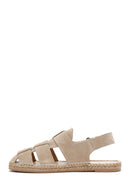 Men's Beige Suede Leather Sandals | Derimod Men's Beige Suede Leather Sandals | Derimod