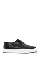 Men's Black Lace-up Leather Sneaker | Derimod Men's Black Lace-up Leather Sneaker | Derimod
