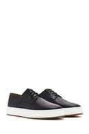 Men's Black Lace-up Leather Sneaker | Derimod Men's Black Lace-up Leather Sneaker | Derimod