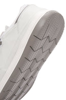 Men's White Lace-Up Leather Sneaker | Derimod Men's White Lace-Up Leather Sneaker | Derimod
