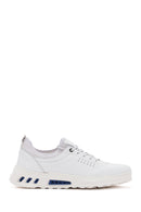 Men's White Lace-up Leather Sneaker | Derimod Men's White Lace-up Leather Sneaker | Derimod