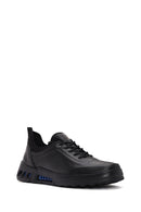 Erkek Siyah Bağcıklı Deri Sneaker | Derimod Erkek Siyah Bağcıklı Deri Sneaker | Derimod