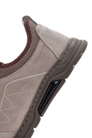 Men's Mink Lace-Up Nubuck Leather Casual Sneaker | Derimod Men's Mink Lace-Up Nubuck Leather Casual Sneaker | Derimod