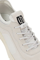 Men's White Lace-up Leather Sneaker | Derimod Men's White Lace-up Leather Sneaker | Derimod