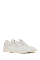 Men's White Lace-up Leather Sneaker | Derimod Men's White Lace-up Leather Sneaker | Derimod