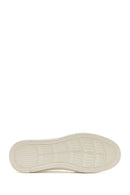 Men's White Lace-up Leather Sneaker | Derimod Men's White Lace-up Leather Sneaker | Derimod
