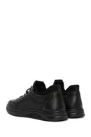 Erkek Siyah Bağcıklı Deri Sneaker | Derimod Erkek Siyah Bağcıklı Deri Sneaker | Derimod