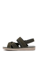 Men's Khaki Leather Sandals | Derimod Men's Khaki Leather Sandals | Derimod