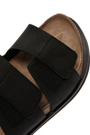 Men's Black Nubuck Leather Slippers | Derimod Men's Black Nubuck Leather Slippers | Derimod
