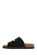 Men's Black Nubuck Leather Slippers | Derimod Men's Black Nubuck Leather Slippers | Derimod