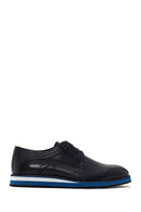 Men's Navy Blue Lace-up Leather Casual Shoes | Derimod Men's Navy Blue Lace-up Leather Casual Shoes | Derimod