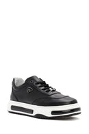 Men's Black Thick Sole Lace Up Leather Sneaker | Derimod Men's Black Thick Sole Lace Up Leather Sneaker | Derimod