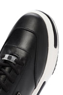 Men's Black Thick Sole Lace Up Leather Sneaker | Derimod Men's Black Thick Sole Lace Up Leather Sneaker | Derimod