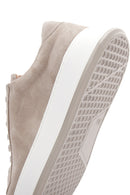 Men's Beige Thick Soled Laced Suede Leather Sneaker | Derimod Men's Beige Thick Soled Laced Suede Leather Sneaker | Derimod