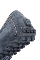 Erkek Mavi Süet Deri Casual Loafer | Derimod Erkek Mavi Süet Deri Casual Loafer | Derimod