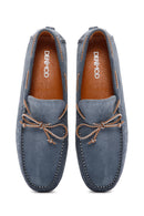 Erkek Mavi Süet Deri Casual Loafer | Derimod Erkek Mavi Süet Deri Casual Loafer | Derimod