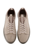 Erkek Bej Bağcıklı Süet Deri Sneaker | Derimod Erkek Bej Bağcıklı Süet Deri Sneaker | Derimod