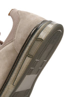 Erkek Bej Bağcıklı Süet Deri Sneaker | Derimod Erkek Bej Bağcıklı Süet Deri Sneaker | Derimod