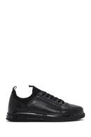 Men's Black Lace-up Leather Sneaker | Derimod Men's Black Lace-up Leather Sneaker | Derimod