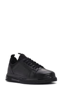 Men's Black Lace-up Leather Sneaker | Derimod Men's Black Lace-up Leather Sneaker | Derimod