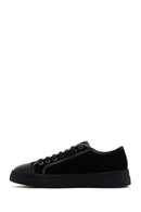 Erkek Siyah Bağcıklı Süet Deri Sneaker | Derimod Erkek Siyah Bağcıklı Süet Deri Sneaker | Derimod