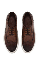 Men's Tan Lace-Up Leather Casual Shoes | Derimod Men's Tan Lace-Up Leather Casual Shoes | Derimod
