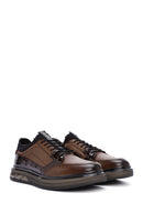 Erkek Kahverengi Bağcıklı Deri Casual Sneaker | Derimod Erkek Kahverengi Bağcıklı Deri Casual Sneaker | Derimod