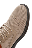 Men's Mink Thick Sole Nubuck Detailed Lace Up Fabric Sneaker | Derimod Men's Mink Thick Sole Nubuck Detailed Lace Up Fabric Sneaker | Derimod