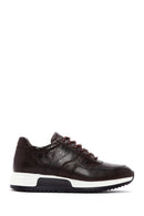 Men's Brown Lace-Up Leather Sneaker | Derimod Men's Brown Lace-Up Leather Sneaker | Derimod