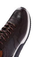 Men's Brown Lace-Up Leather Sneaker | Derimod Men's Brown Lace-Up Leather Sneaker | Derimod