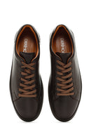 Men's Brown Lace-Up Leather Sneaker | Derimod Men's Brown Lace-Up Leather Sneaker | Derimod