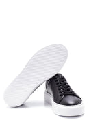 Erkek Siyah Bağcıklı Deri Sneaker | Derimod Erkek Siyah Bağcıklı Deri Sneaker | Derimod