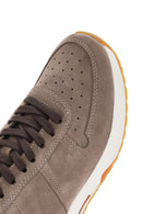 Erkek Vizon Bağcıklı Süet Deri Sneaker | Derimod Erkek Vizon Bağcıklı Süet Deri Sneaker | Derimod