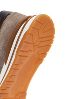 Erkek Vizon Bağcıklı Süet Deri Sneaker | Derimod Erkek Vizon Bağcıklı Süet Deri Sneaker | Derimod