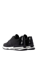 Men's Black Crocodile Patterned Lace Up Thick Soled Leather Sneaker | Derimod Men's Black Crocodile Patterned Lace Up Thick Soled Leather Sneaker | Derimod